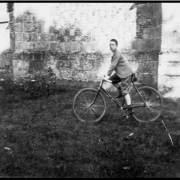 Figure 1. Calamitous Marcel rides a bicycle, refuses chocolate.