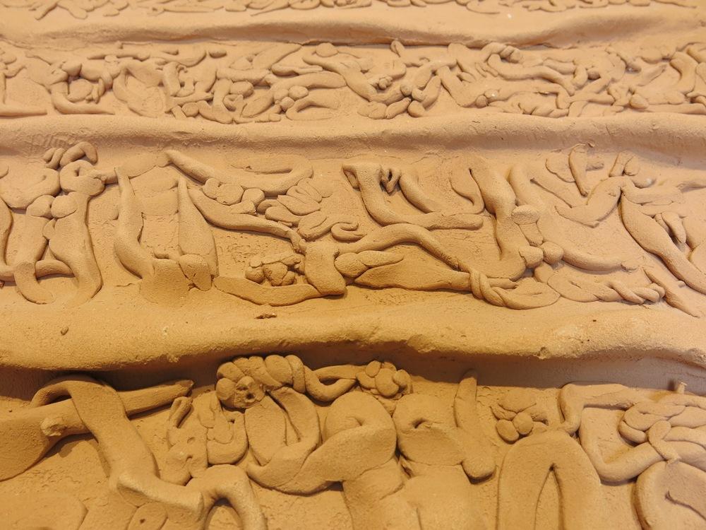 One of Nivola's Tera-cotta Plaques